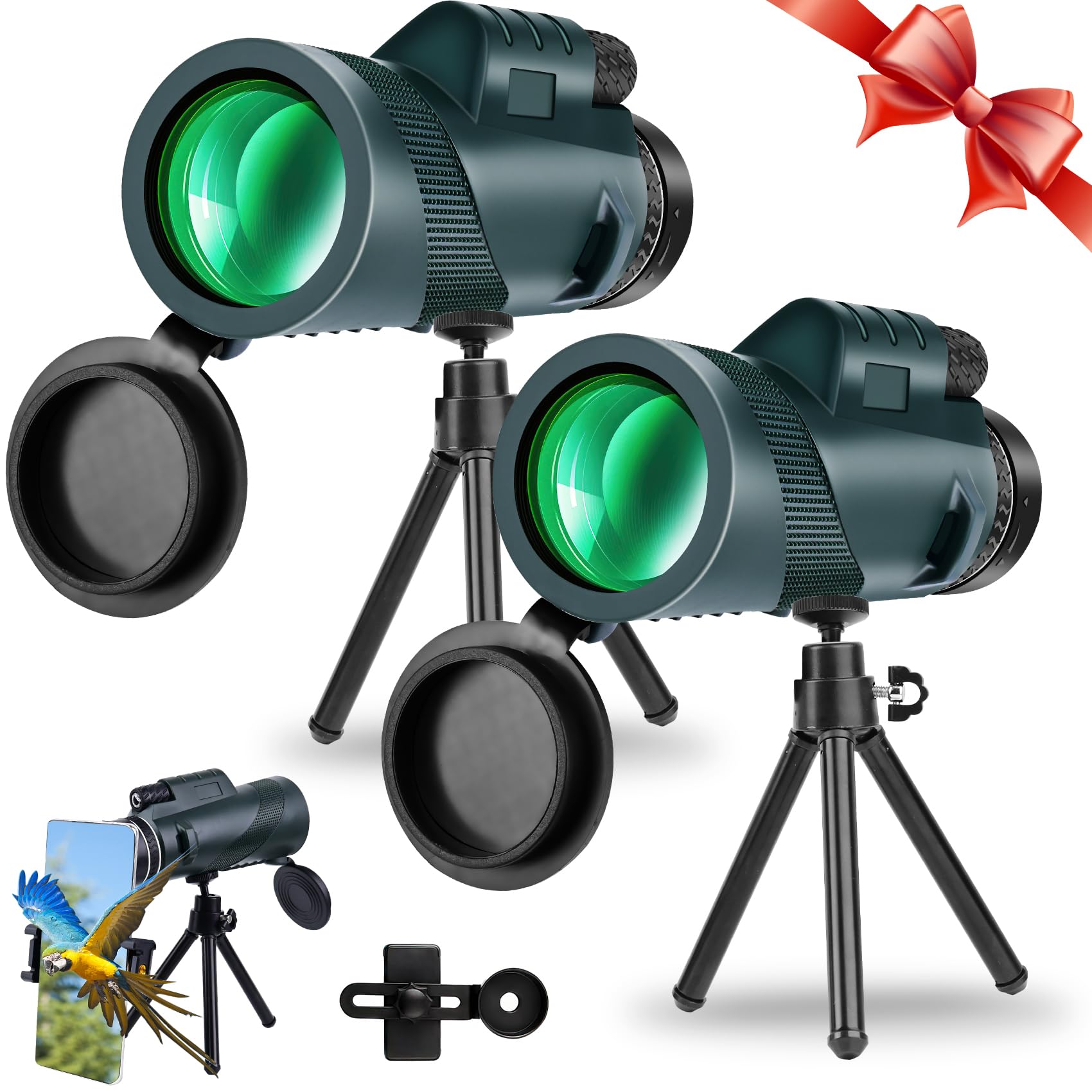 76% Off 80x100 Binoculars 2-Pack with Phone Mount & Tripod