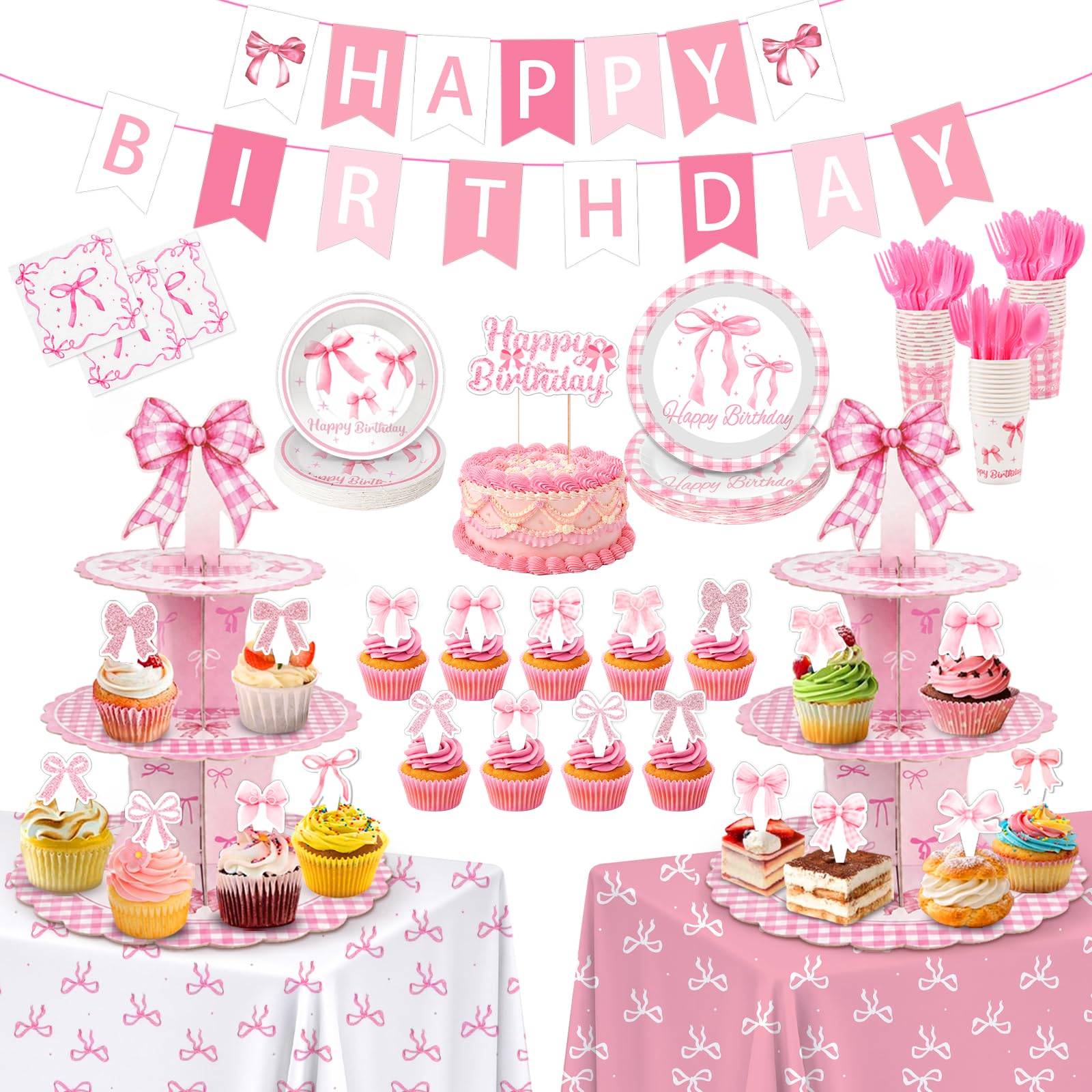 Save 50% on 198-Piece Pink Ribbon Party Kit - Image 1