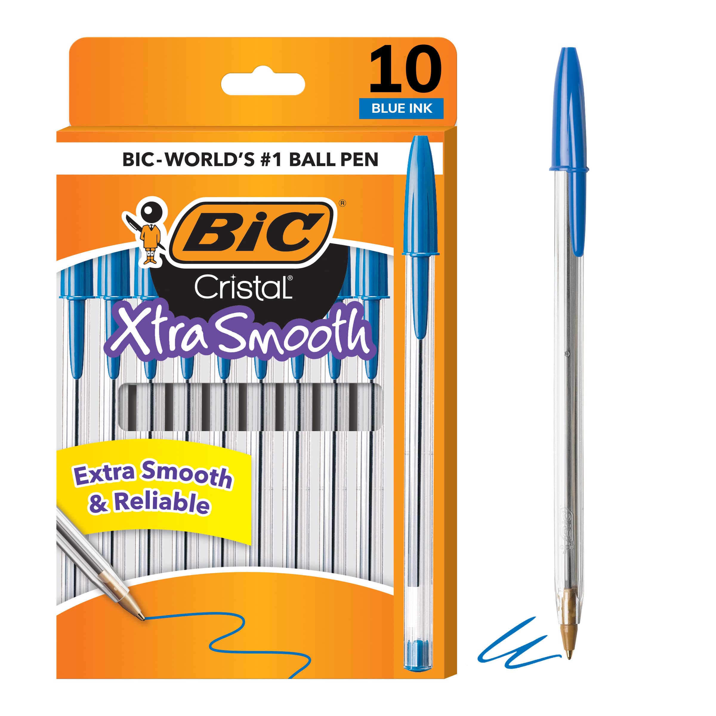 68% Off BIC Cristal Xtra Smooth Ballpoint Pens, 10-Pack