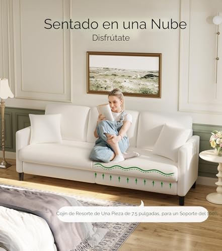 Save $90 on Welzona 83-Inch Plush Sofa with 2 Pillows - Image 4